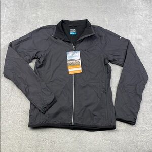 NEW Icebreaker XS Merino Wool Blend Lined Cool Lite Full Zip Black Jacket